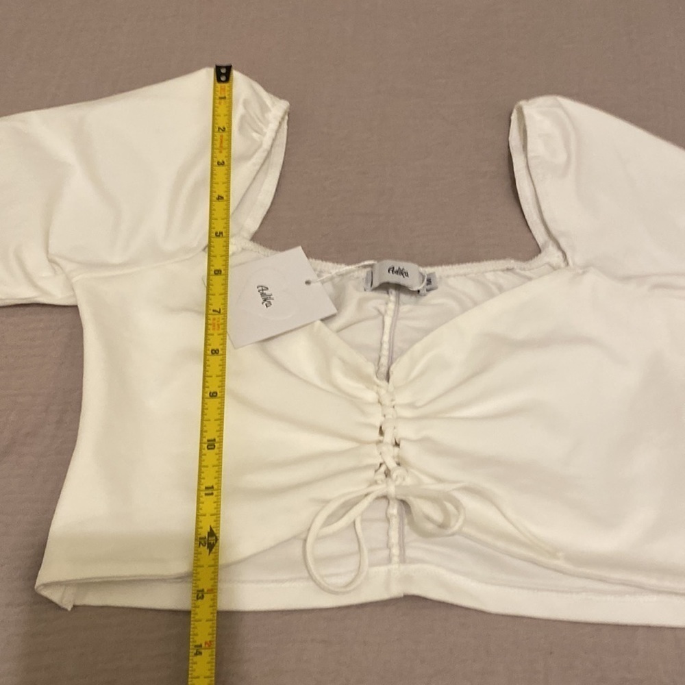Adika white cropped top . Size M . New - Picture 10 of 12